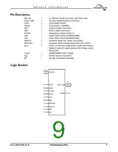 浏览型号S71GL064A80BAI0F3的Datasheet PDF文件第9页