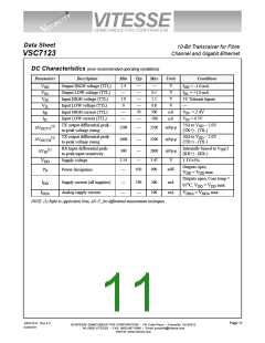 浏览型号VSC7123QU的Datasheet PDF文件第11页