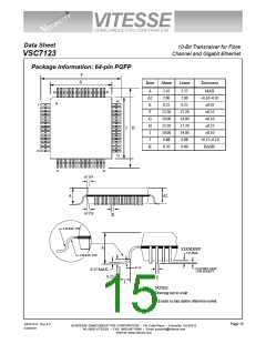 浏览型号VSC7123XQN的Datasheet PDF文件第15页