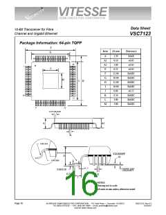 浏览型号VSC7123XQN的Datasheet PDF文件第16页