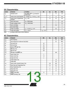 浏览型号AT45DB011B-CC的Datasheet PDF文件第13页