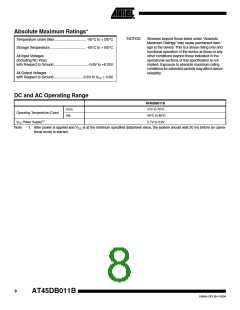 浏览型号AT45DB011B-CC的Datasheet PDF文件第8页