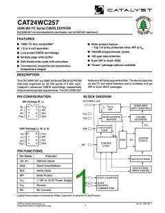 浏览型号CAT24WC257W3TE13的Datasheet PDF文件第1页