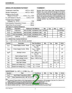 浏览型号CAT24WC257W3TE13的Datasheet PDF文件第2页