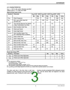 浏览型号CAT24WC257W3TE13的Datasheet PDF文件第3页