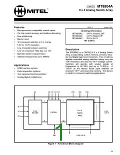 浏览型号MT8804AE的Datasheet PDF文件第1页