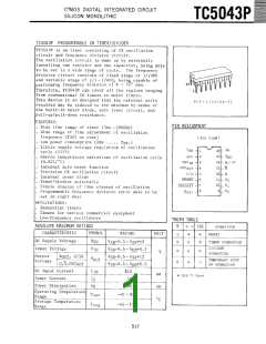 TC5043P (TOSHIBA) PDF技术资料下载TC5043P 供应信息IC Datasheet 数据