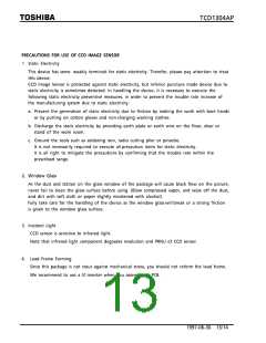 浏览型号TCD1304AP的Datasheet PDF文件第13页