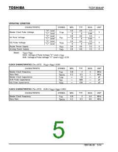 浏览型号TCD1304AP的Datasheet PDF文件第5页