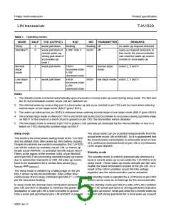 浏览型号TJA1020T的Datasheet PDF文件第5页