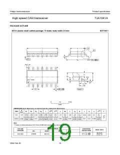 浏览型号TJA1041的Datasheet PDF文件第19页