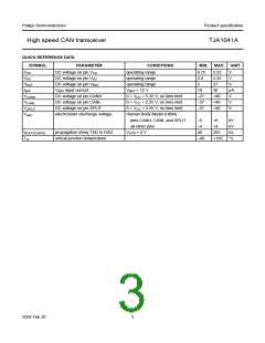 浏览型号TJA1041的Datasheet PDF文件第3页