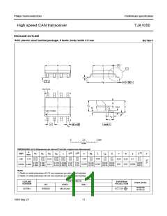 浏览型号TJA1050的Datasheet PDF文件第11页