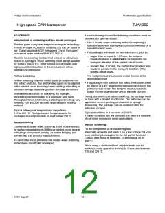 浏览型号TJA1050的Datasheet PDF文件第12页