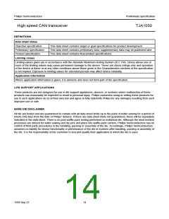 浏览型号TJA1050的Datasheet PDF文件第14页