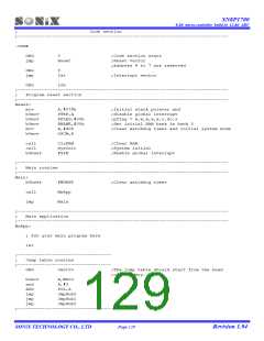 浏览型号SN8A1706A的Datasheet PDF文件第129页