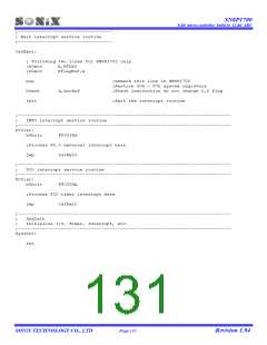 浏览型号SN8A1706A的Datasheet PDF文件第131页