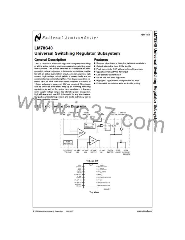 78S40 (NSC) PDF技术资料下载78S40 供应信息IC Datasheet 数据表(6/10
