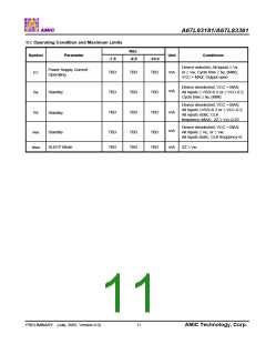 浏览型号A67L93181E-8.5的Datasheet PDF文件第11页