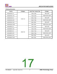 浏览型号A67L93181E-8.5的Datasheet PDF文件第17页