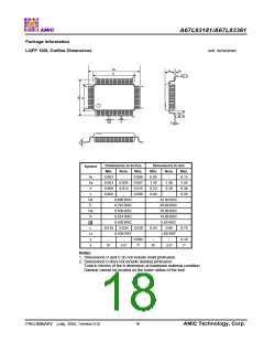 浏览型号A67L93181E-8.5的Datasheet PDF文件第18页