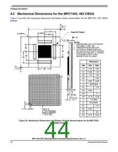 浏览型号MC7445ARX933LF的Datasheet PDF文件第44页