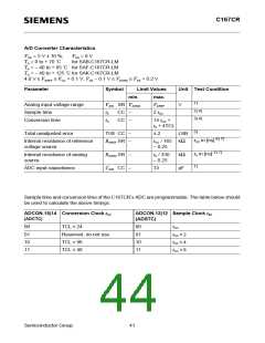 浏览型号SAF-C167CR-LM的Datasheet PDF文件第44页