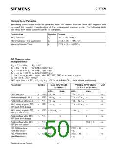 浏览型号SAF-C167CR-LM的Datasheet PDF文件第50页