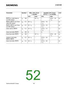 浏览型号SAF-C167CR-LM的Datasheet PDF文件第52页