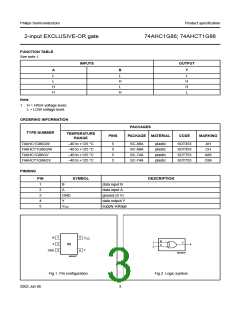 浏览型号74AHC1G86GW的Datasheet PDF文件第3页