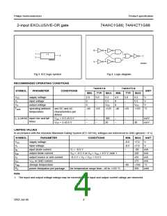 浏览型号74AHC1G86GW的Datasheet PDF文件第4页