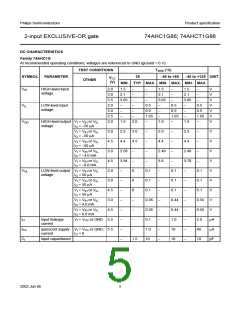 浏览型号74AHC1G86GW的Datasheet PDF文件第5页