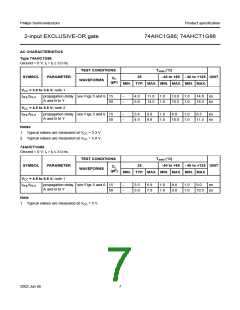 浏览型号74AHC1G86GW的Datasheet PDF文件第7页