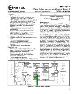 浏览型号MT88E45的Datasheet PDF文件第1页