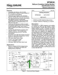 浏览型号MT88E46的Datasheet PDF文件第1页