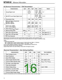 浏览型号MT88E46的Datasheet PDF文件第16页