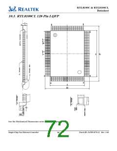 浏览型号RTL8100CL-LF的Datasheet PDF文件第72页