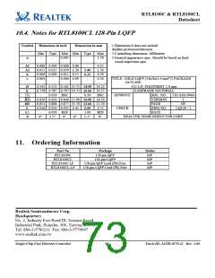 浏览型号RTL8100CL的Datasheet PDF文件第73页