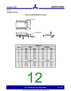 浏览型号ASM5I23S08AG-1-16-ST的Datasheet PDF文件第12页
