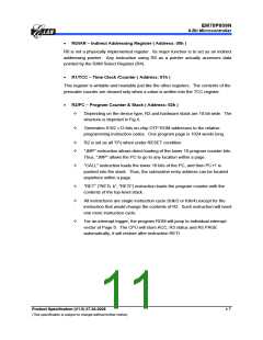浏览型号EM78P809NP的Datasheet PDF文件第11页