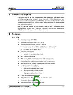 浏览型号EM78P809NM的Datasheet PDF文件第5页