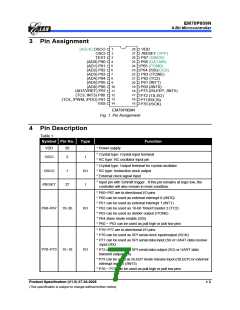 浏览型号EM78P809NM的Datasheet PDF文件第7页