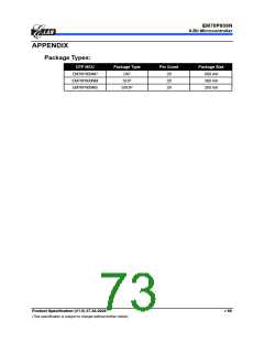 浏览型号EM78P809NP的Datasheet PDF文件第73页