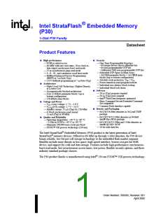 浏览型号JS28F128P30T85的Datasheet PDF文件第1页