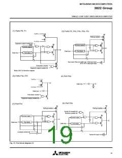 浏览型号M38226E8DFP的Datasheet PDF文件第19页