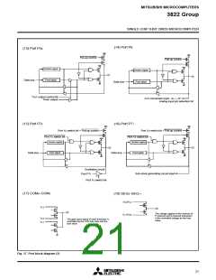 浏览型号M38226E8DFP的Datasheet PDF文件第21页