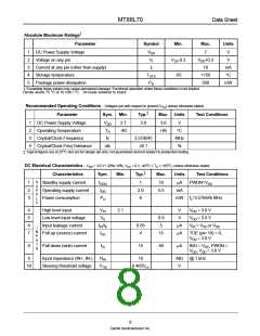 浏览型号MT88L70AN的Datasheet PDF文件第8页