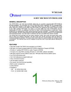 浏览型号W78E516BP-24的Datasheet PDF文件第1页