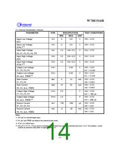 浏览型号W78E516BP-24的Datasheet PDF文件第14页