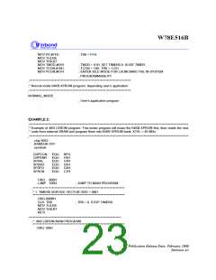 浏览型号W78E516BP-24的Datasheet PDF文件第23页
